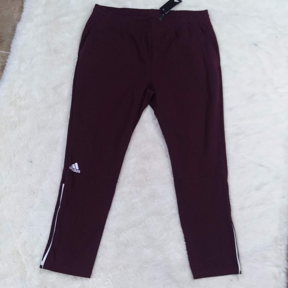Adidas squad pants maroon and white men's size 2x - Picture 9 of 9